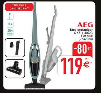 Cora Aeg steelstofzuiger aanbieding