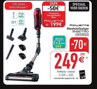 Cora Rowenta steelstofzuiger aanbieding