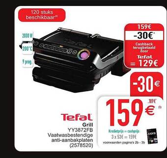 Cora Tefal grill aanbieding