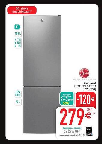 Cora Koelkast aanbieding