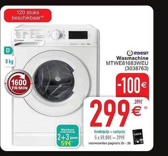 Cora Indesit wasmachine aanbieding
