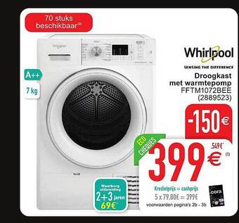 Cora Whirlpool droogkast met warmtepomp aanbieding