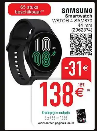 Cora Samsung smartwatch watch 4 sam870 aanbieding