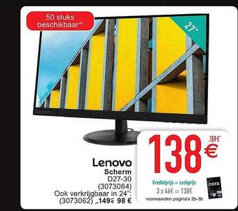 Cora Lenovo scherm aanbieding