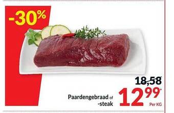 Intermarché Paardengebraad of steak aanbieding