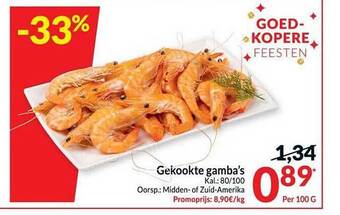 Intermarché Gekookte gamba's aanbieding