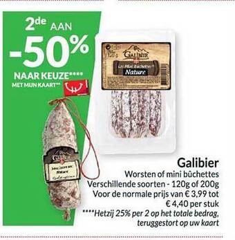 Intermarché Galibier worsten of mini bûchettes aanbieding