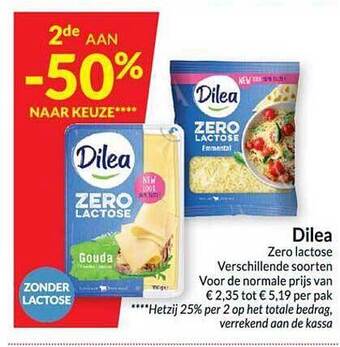 Intermarché Dilea zero lactose aanbieding