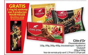 Intermarché Côte d'or chocoladetabletten aanbieding