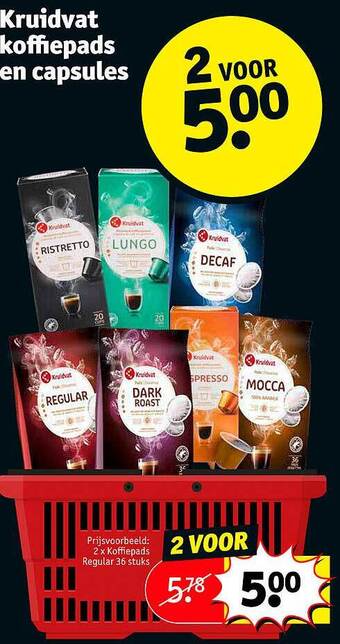 Kruidvat Kruidvat koffiepads en capsules aanbieding