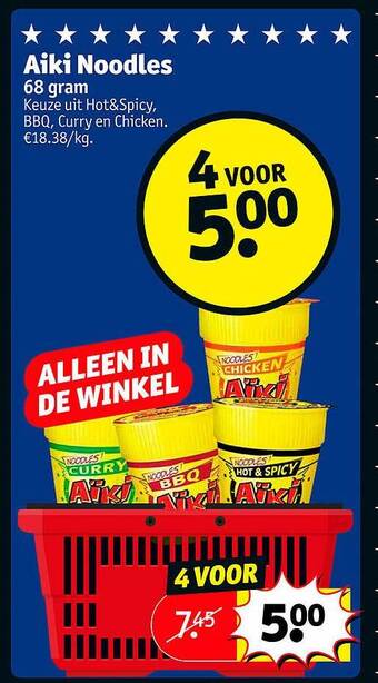 Kruidvat Aiki noodles aanbieding