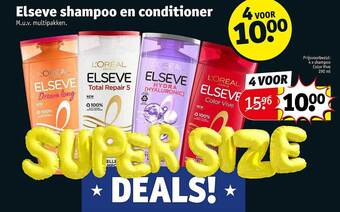 Kruidvat Elseve shampoo en conditioner aanbieding