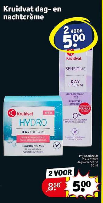 Kruidvat Kruidvat dag en nachtcrème aanbieding