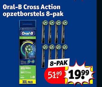 Kruidvat Oralb cross action opzetborstels 8pak aanbieding