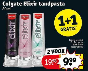 Kruidvat Colgate elixir tandpasta aanbieding
