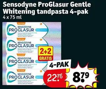 Kruidvat Sensodyne prograsur gentle whitening tandpasta 4-pasta aanbieding