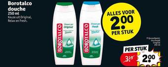 Kruidvat Borotalco douche aanbieding