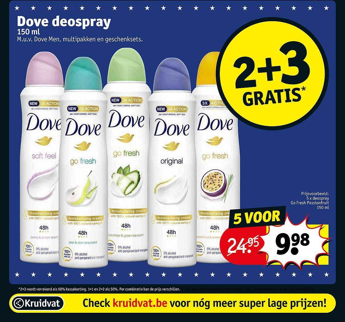 Dove deospray promotie bij Kruidvat