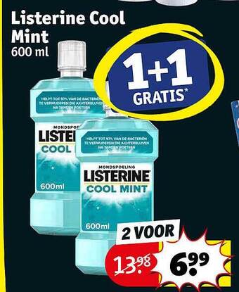 Kruidvat Listerine cool mint aanbieding