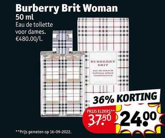 Kruidvat Burberry brit woman aanbieding