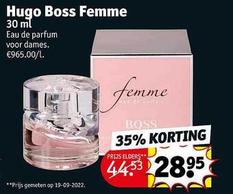 Kruidvat Hugo boss femme aanbieding