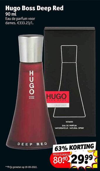 Kruidvat Hugo boss deep red aanbieding