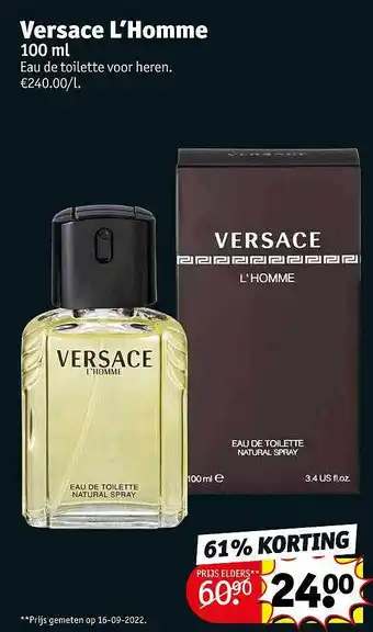 Kruidvat Versace l'homme aanbieding