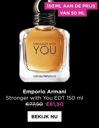 ICI PARIS XL Emporio armani stronger with you EDT 150ml aanbieding
