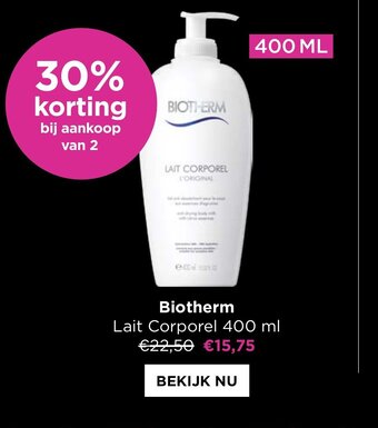 Biotherm lait corporel 400ml