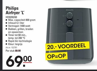 Sligro Philips airfryer L aanbieding