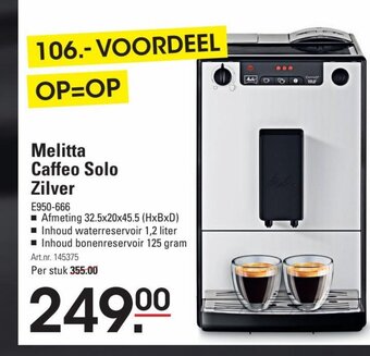 Melitta caffeo solo zilver