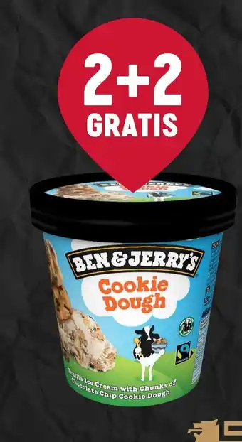 Ben & jerry's cookie dough 2+2 gratis