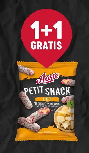 Delhaize Aoste Petit Snack Cheese 10 Gefullte Salami-Snacks 1+1gratis aanbieding