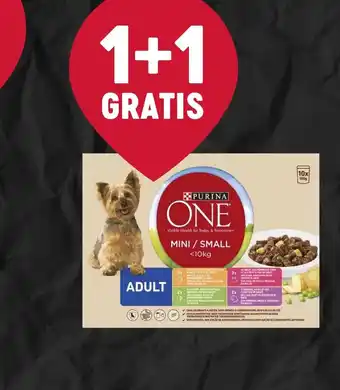 Delhaize Purina One mini 1+1 gratis aanbieding