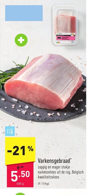 ALDI Varkensgebraad 600g aanbieding