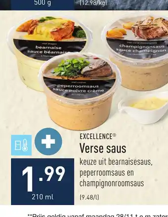 ALDI Excellence verse saus 210ml aanbieding