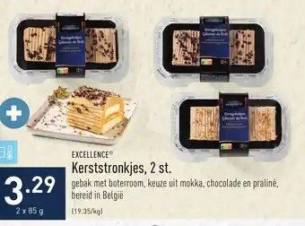 ALDI Excellence Kerststronkes 2x85g aanbieding