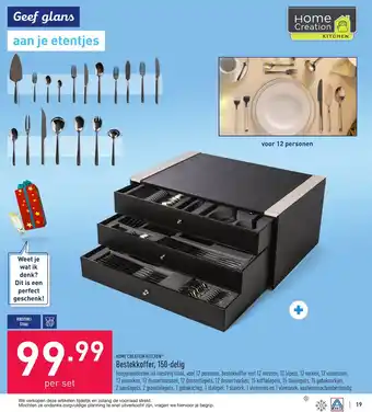 ALDI Home creation living bestekkoffer 150-delig per set aanbieding