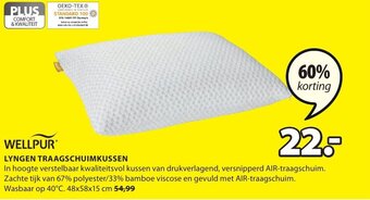 Jysk Wellpur Lyngen Traagschuimkussen aanbieding