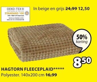 Jysk Hagtorn Fleeceplaid aanbieding