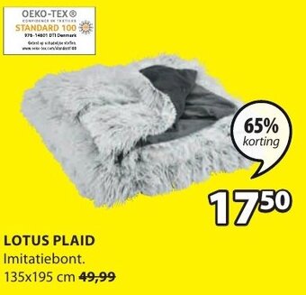 Jysk Lotus Plaid aanbieding