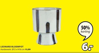 Jysk Leonard Bloempot aanbieding