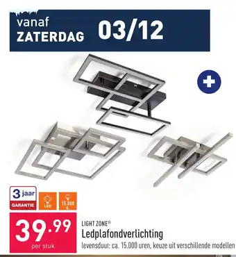 ALDI Light Zone Ledplafondverlichting per stuk aanbieding