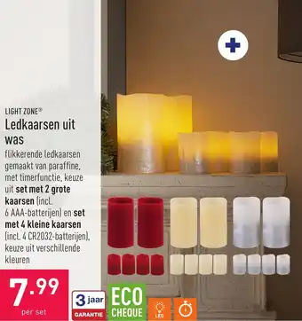 ALDI Light Zone Ledkaarsen uit was per set aanbieding