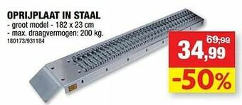 Hubo Oprijplaat in staal aanbieding