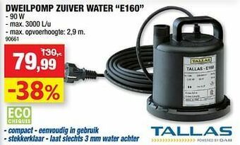 Hubo Tallas dweilpomp zuiver water e160 aanbieding