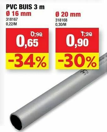 Hubo Pvc buis aanbieding