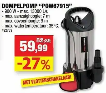 Hubo Powerplus dompelpomp pow67915 aanbieding
