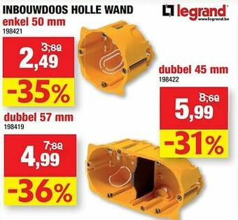Hubo Inbouwdoos holle wand enkel aanbieding