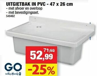 Hubo Uitgietbak in pvc aanbieding